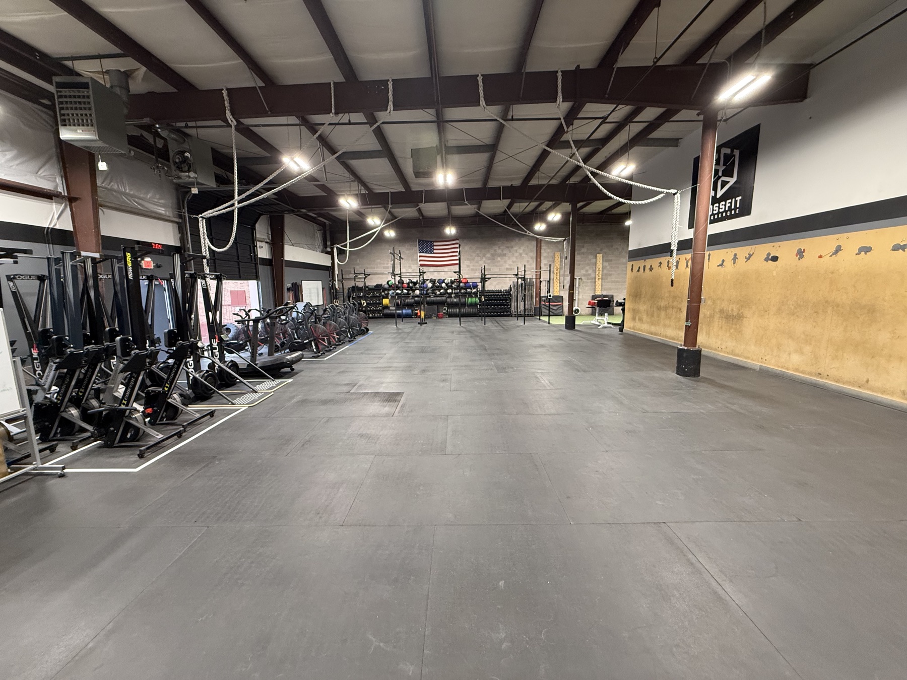 The floor from the cardio corner